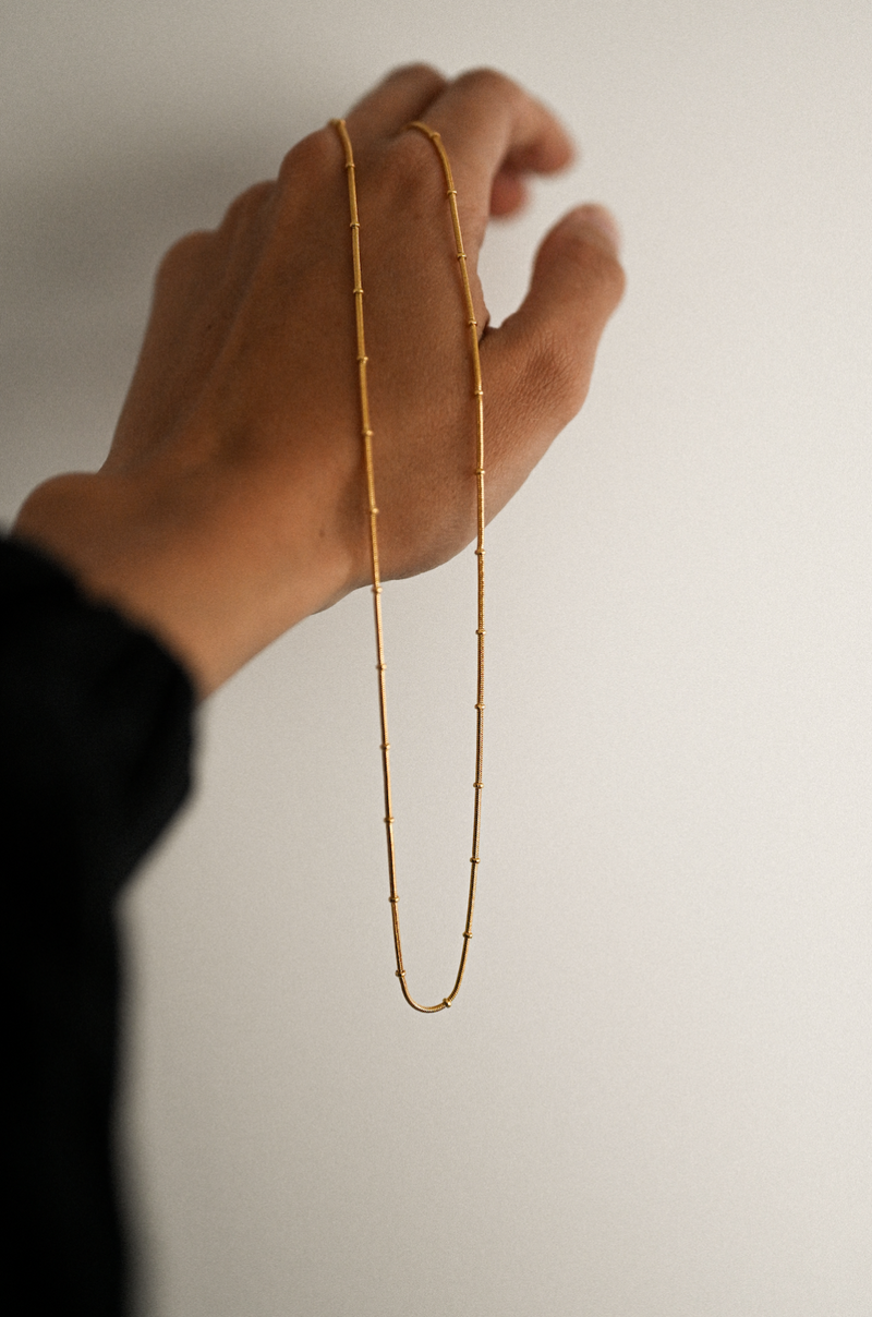 Gold Ball & Chain Necklace